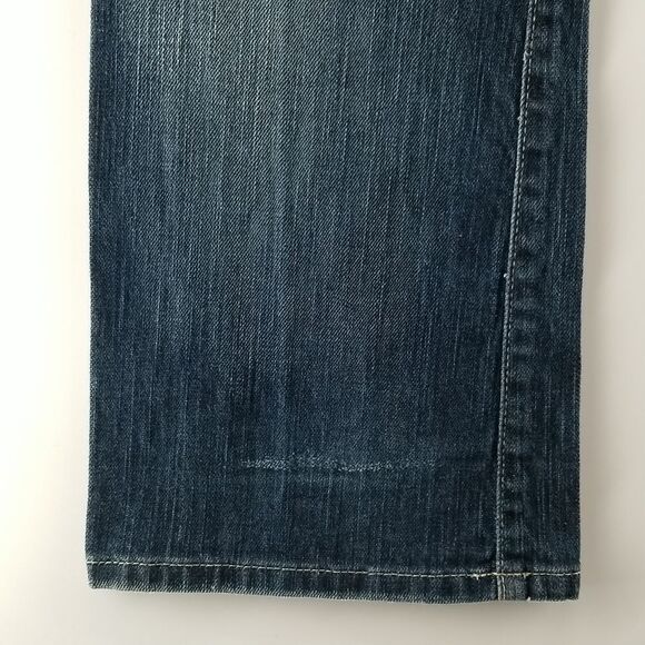 Guess Jeans Womens Size 29/32 Rear Button Pockets Boot Cut Blue Denim Low Rise - Picture 5 of 9